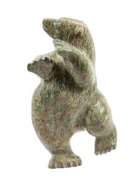 Dancing Bear Serpentine Stone Carving