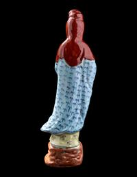 A Chinese Famille Rose Porcelain Figure of Guanyin