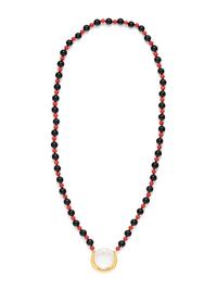 ALDO CIPULLO, YELLOW GOLD AND MULTIGEM BEAD NECKLACE