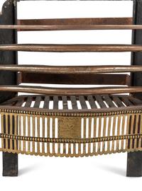 A George III Brass and Steel Firegrate