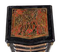 A Napoleon III Style Brass Inlaid Simulated Tortoise Chest