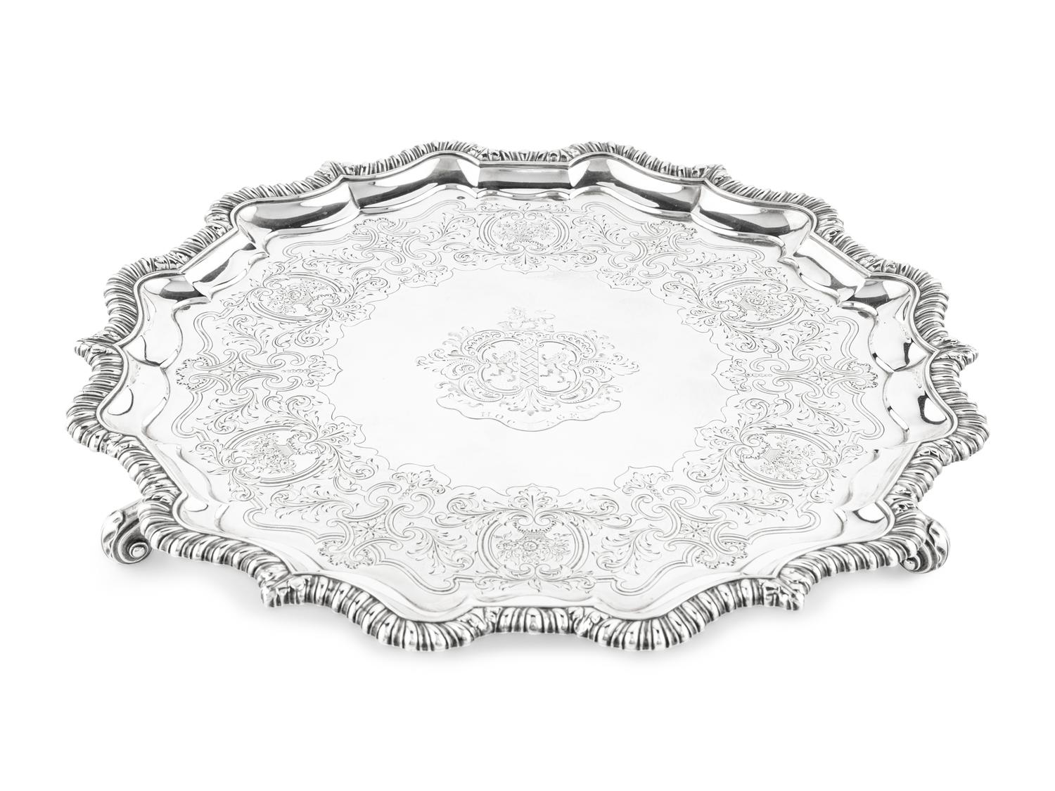 A Paul Storr Silver Tray
