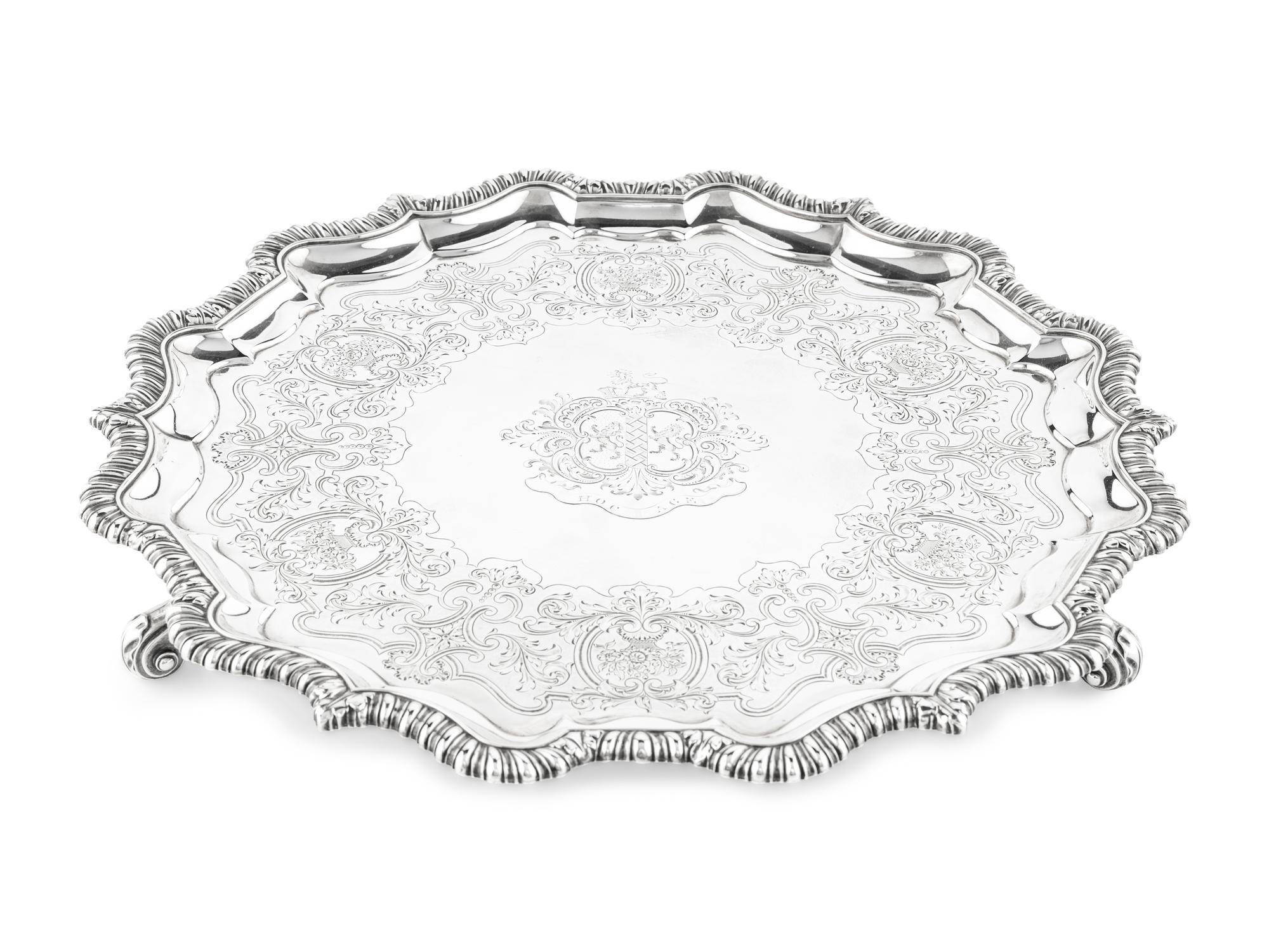 A Paul Storr Silver Tray