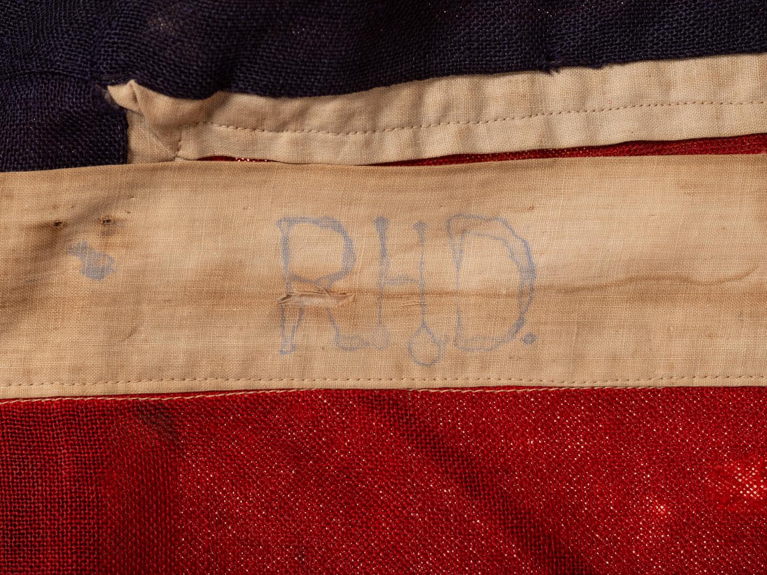 [CIVIL WAR]. Commemorative Confederate battle flag possibly made by CSA veteran Thomas Alexander Brander, Artillerist in the Virginia Artillery, Army of Northern Virginia, for 7th Virginia Cavalry Colonel Richard H. Dulany.