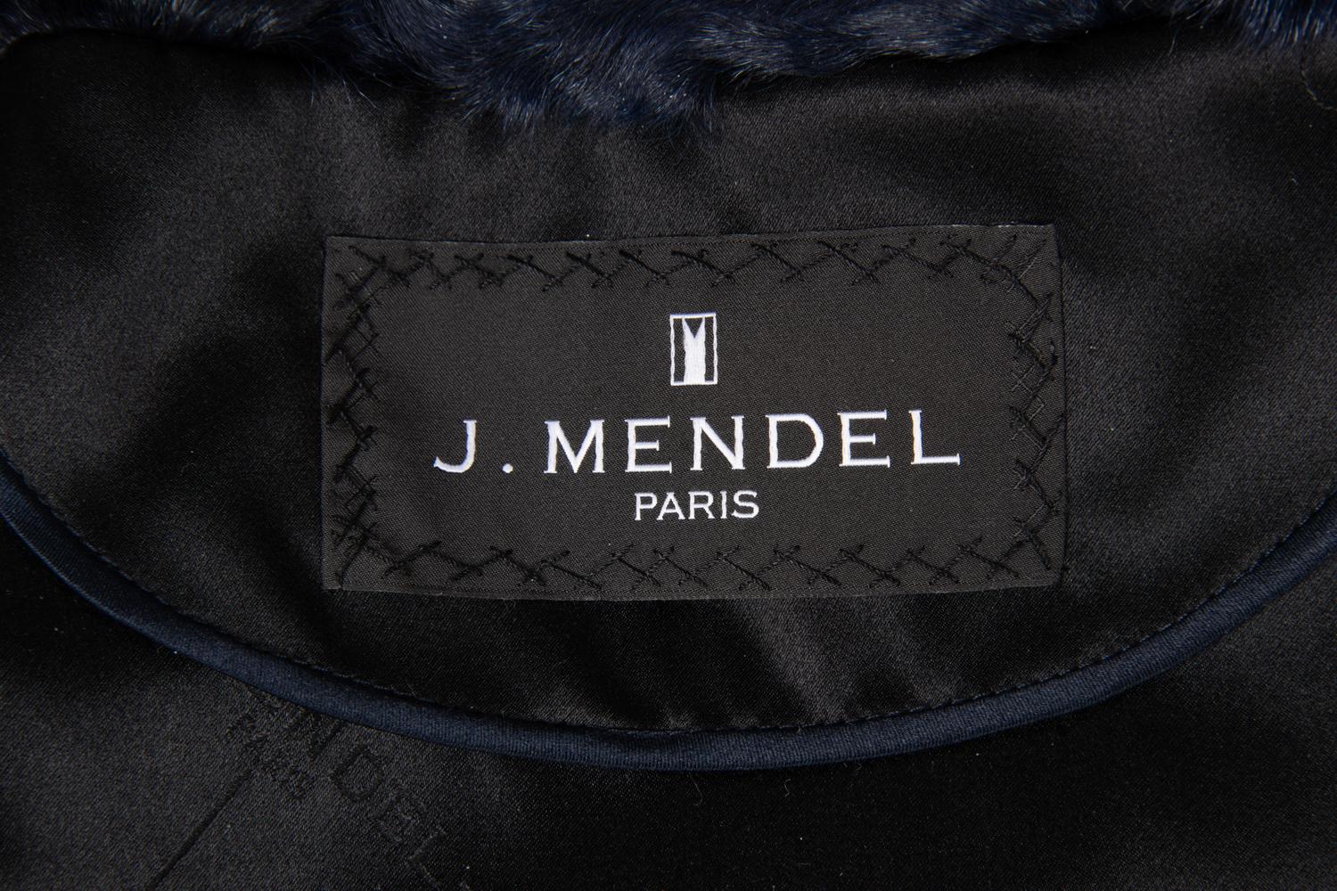 J. Mendel Navy Broadtail and Mink Coat, 2000s