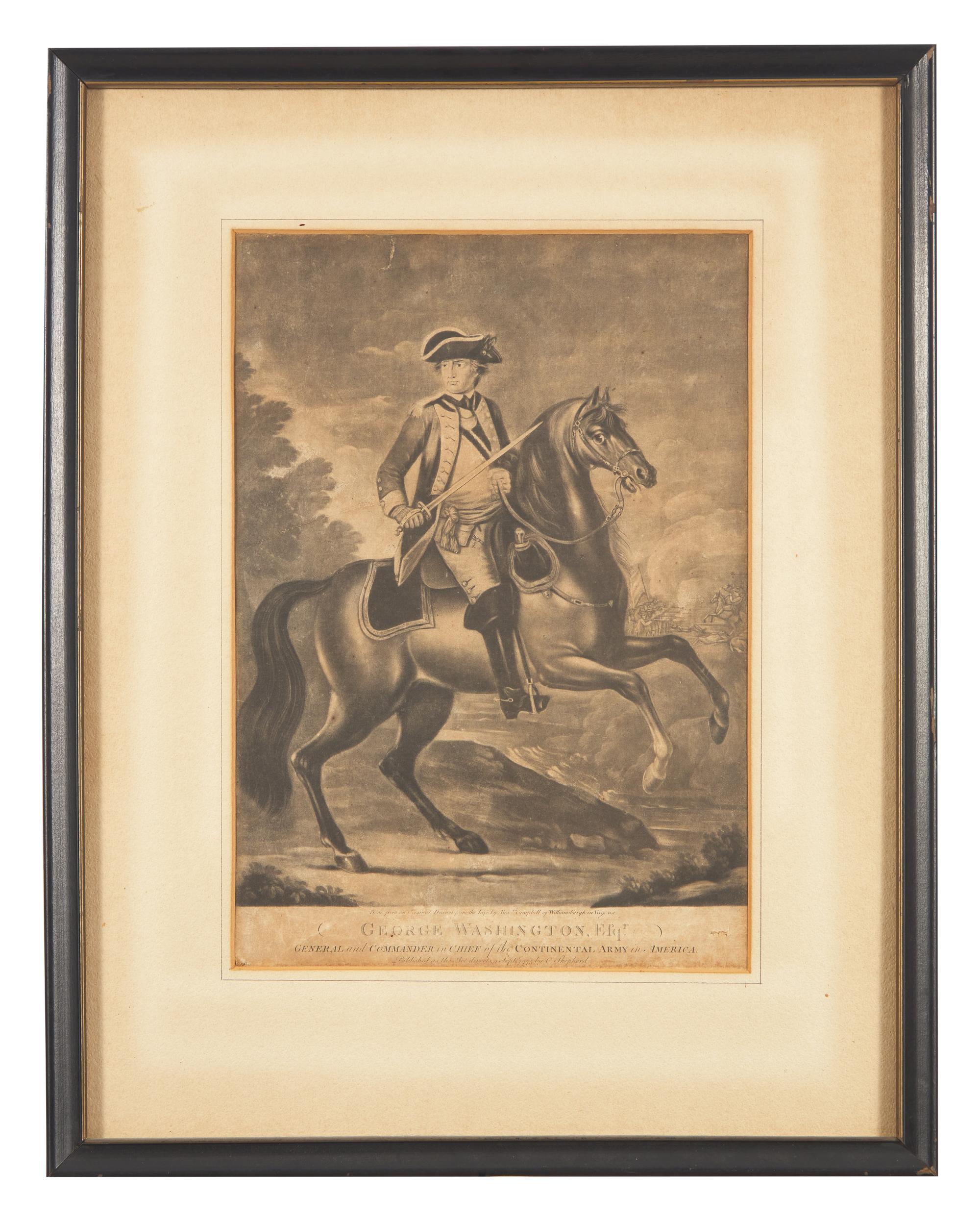 [Presidential] George Washington, Esqr. General and Commander in Chief of the Continental Army in America