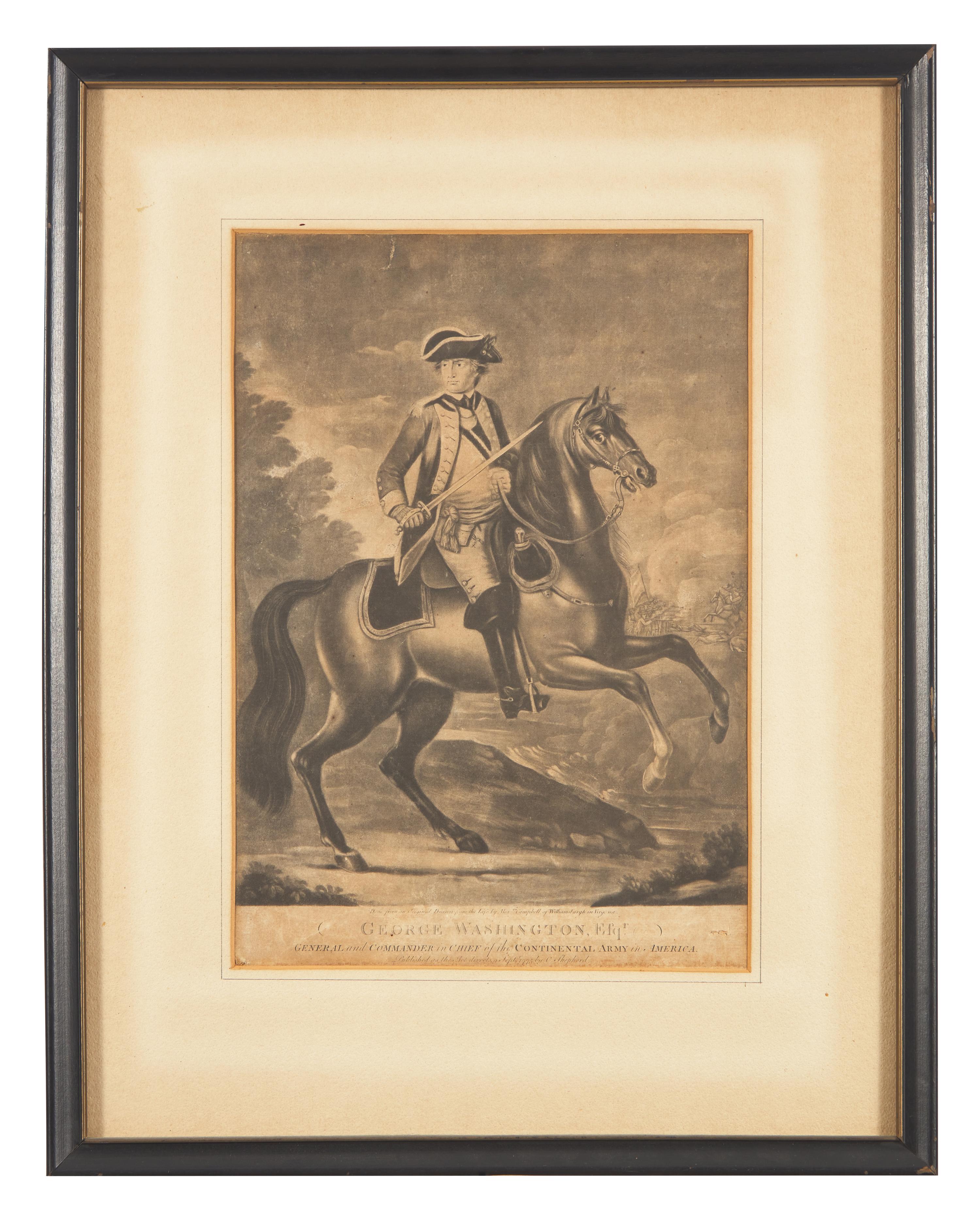 [Presidential] George Washington, Esqr. General and Commander in Chief of the Continental Army in America