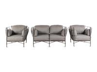 A Set of Painted Metal Patio Furniture