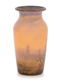 A French Miniature Enameled Copper Vase