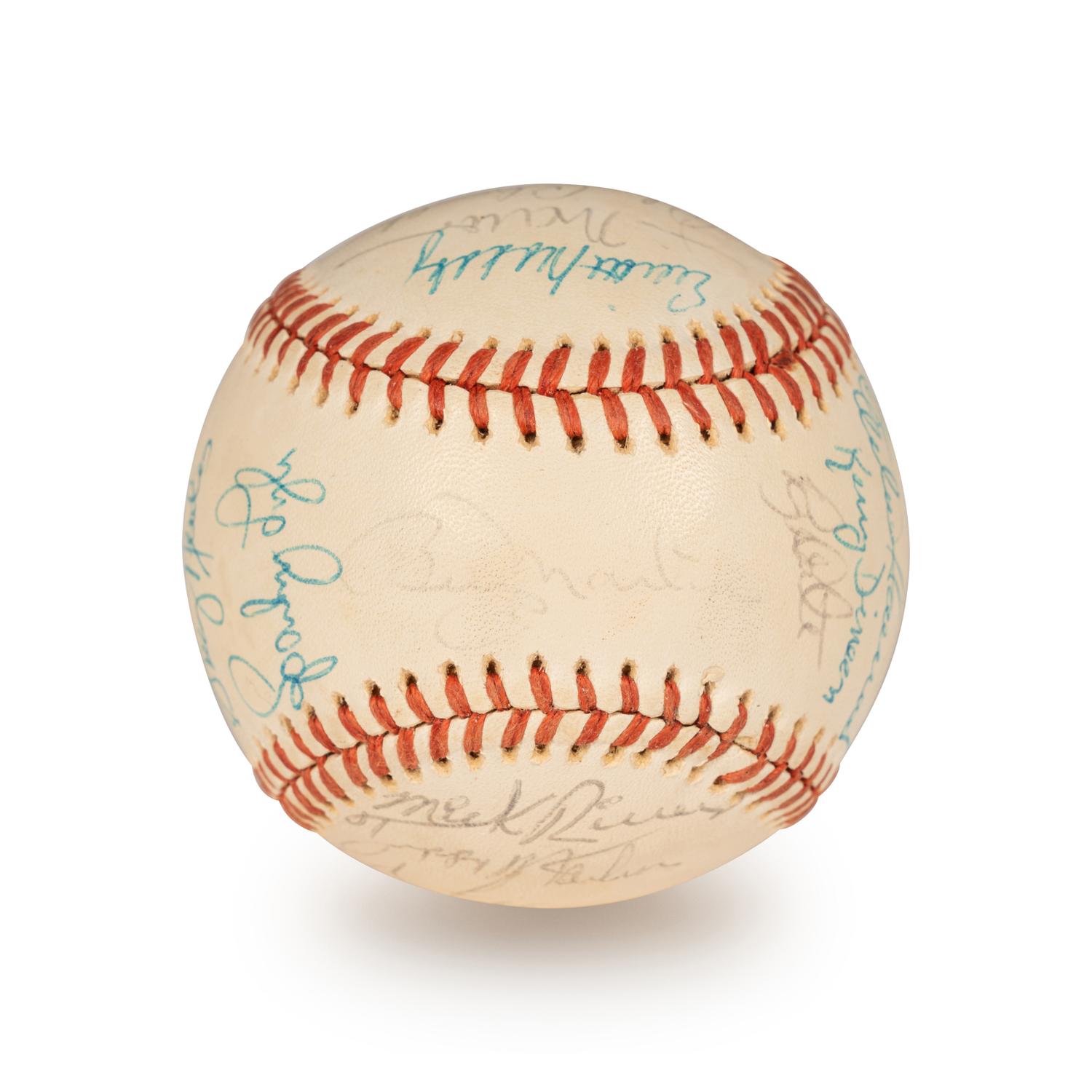 A 1976 New York Yankees Team Signed Autograph Baseball Including Thurman Munson and Billy Martin (Beckett Authentication Services Letter BAS Certified)