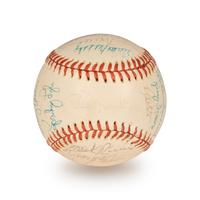 A 1976 New York Yankees Team Signed Autograph Baseball Including Thurman Munson and Billy Martin (Beckett Authentication Services Letter BAS Certified)