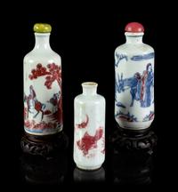 Three Porcelain Snuff Bottles