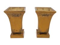 A Pair of Painted Tôle Vases