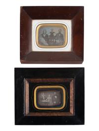 [EARLY PHOTOGRAPHY]. 7 charming daguerreotype portraits housed in frames.