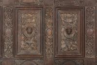 An English Carved Oak Architectural Wall Panel