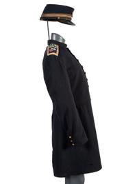 Anishinaabe Beaded Wool Naval Coat with Added Cap