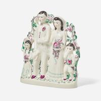 A Wedgwood Queensware "Bridal Group" Figural Group UK, circa 1950