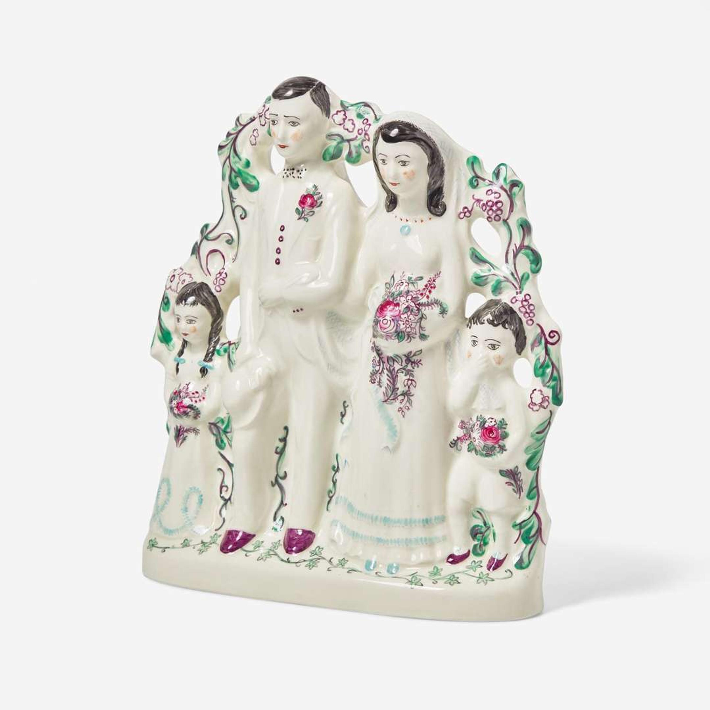 A Wedgwood Queensware "Bridal Group" Figural Group UK, circa 1950