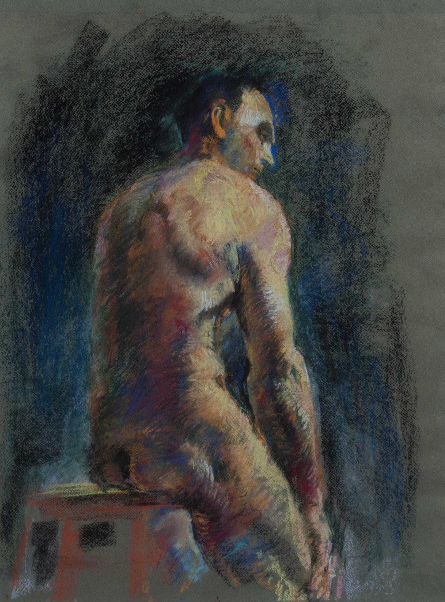 Gerald Landt, (American, b. 1919), Seated Male, 1947