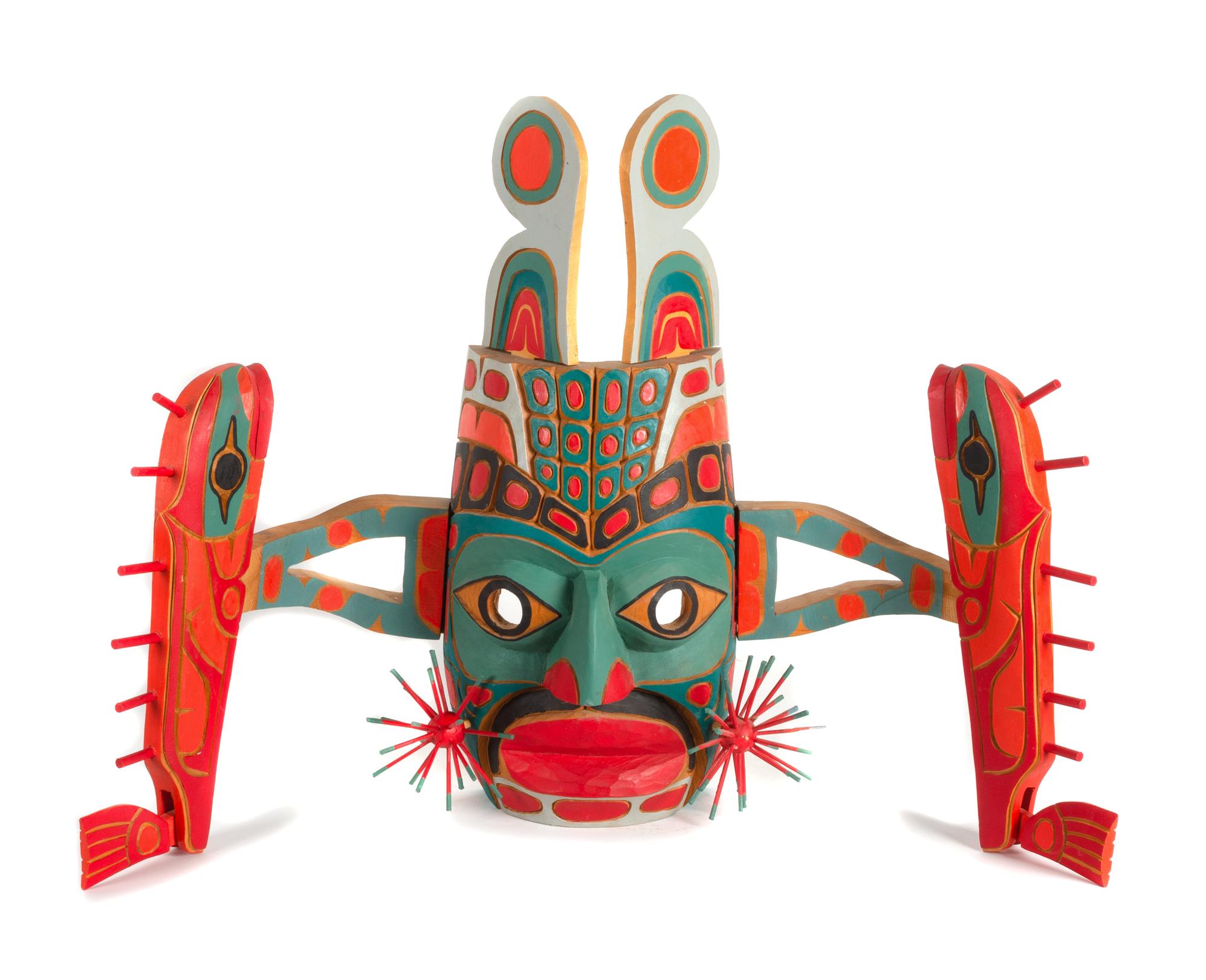 Ed Raub Mask Height 19 x width 19 x depth 8 inches — (20th Century)