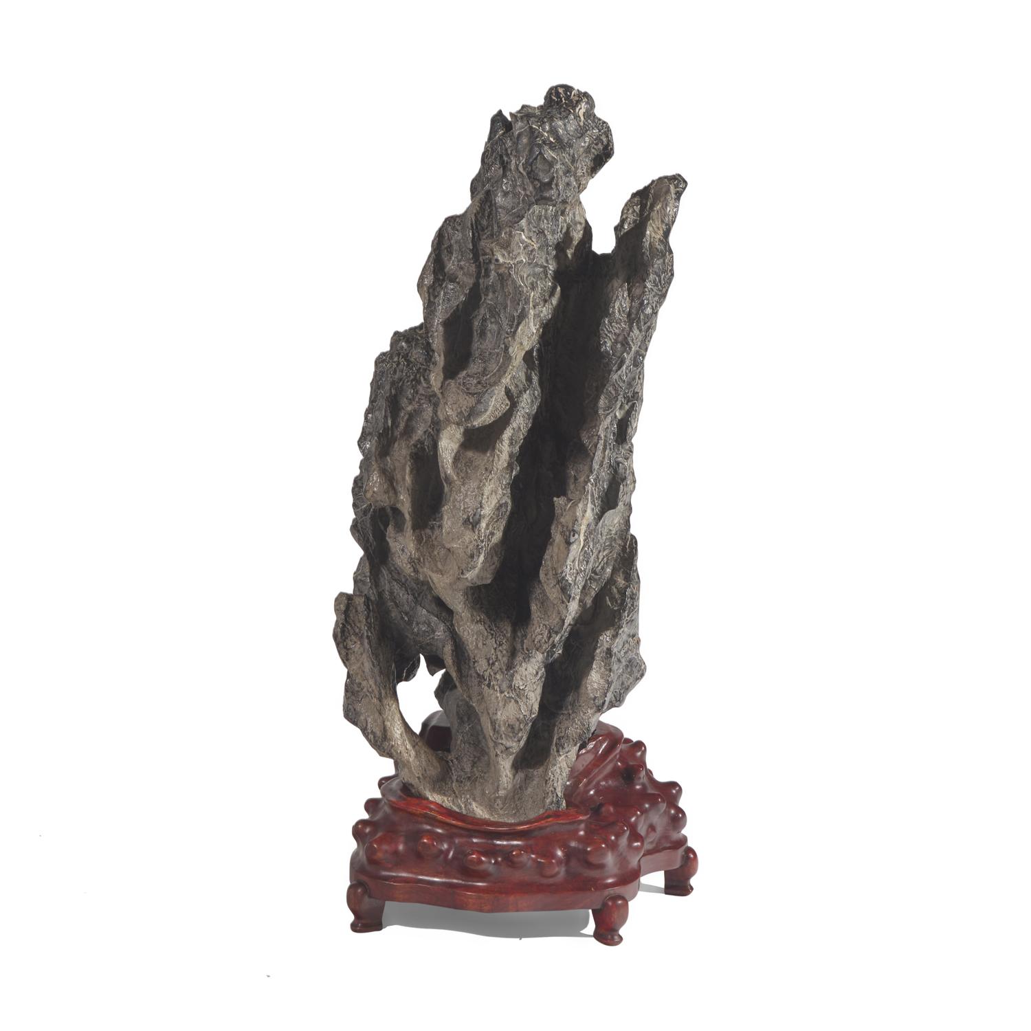 A Large Chinese Lingbi Scholar's Rock — 靈璧賞石