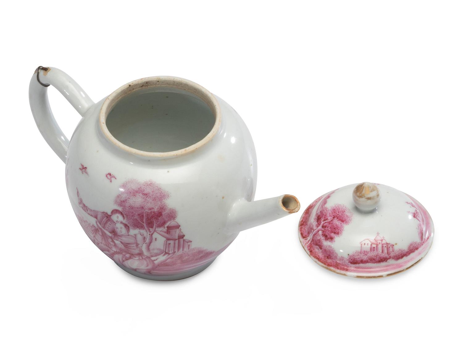 A Chinese Export Porcelain Famille Rose Teapot