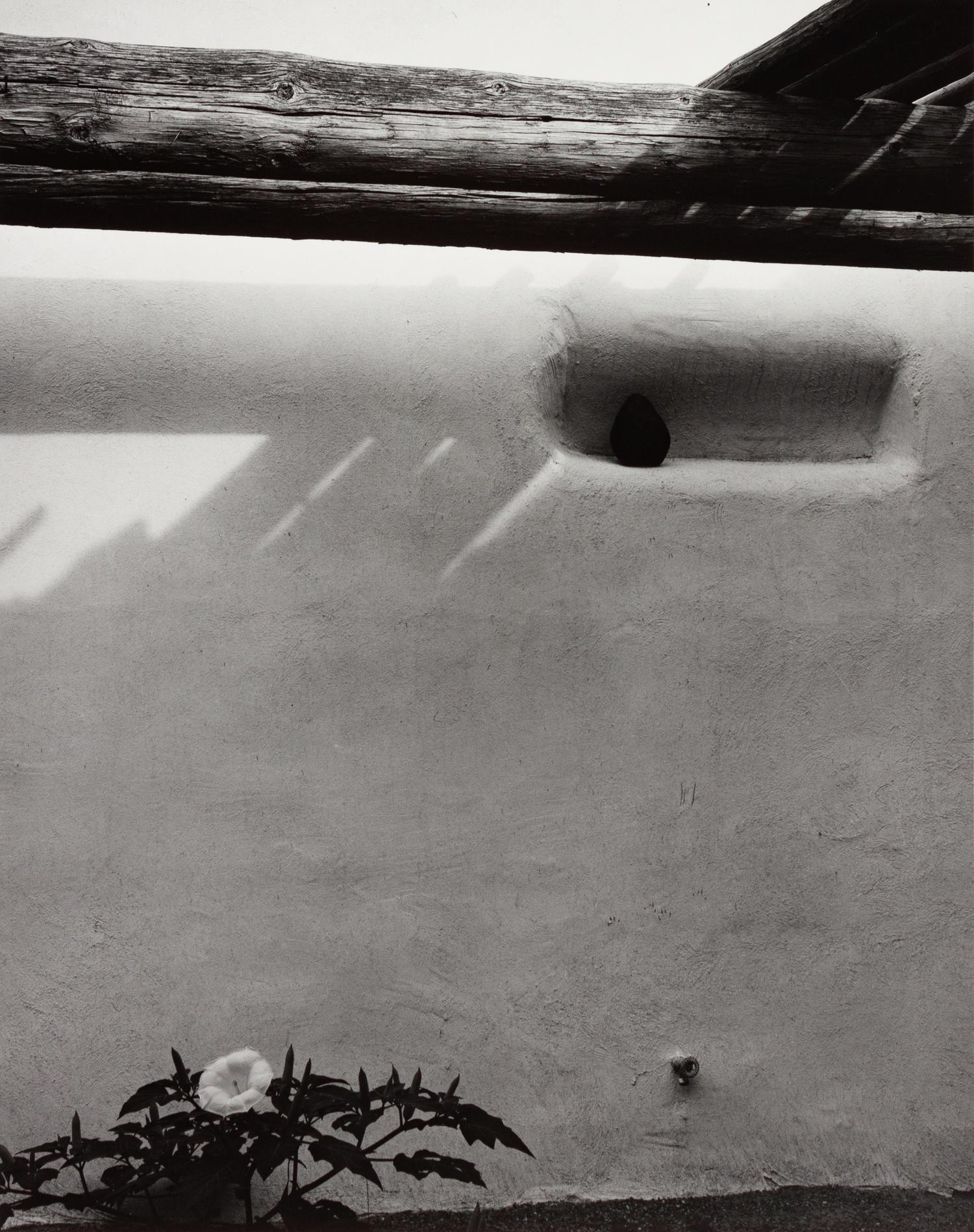 A group of four photographs ( Untitled (exterior wall) , 1960 (printed 1984); Georgia O'Keeffe in Twilight Canyon , 1964 (printed 1984); Untitled (Post Office, Abiquiu, NM), 1960 (printed 1984); O'Keeffe Sketching in Glen Canyon , 1961 (printed 1985)