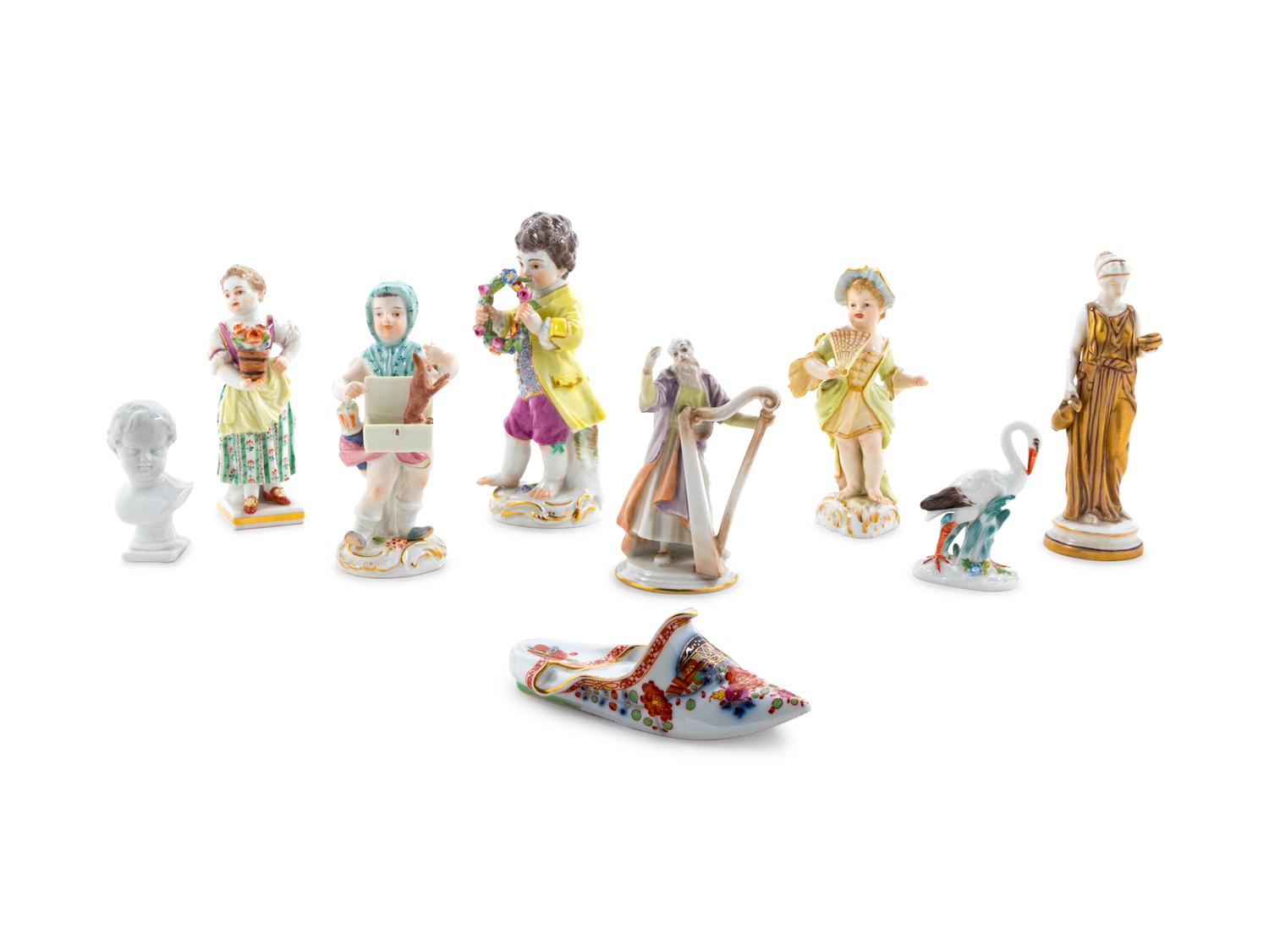 Five Meissen Porcelain Articles