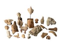 23 South Italian Terracotta Heads and Items