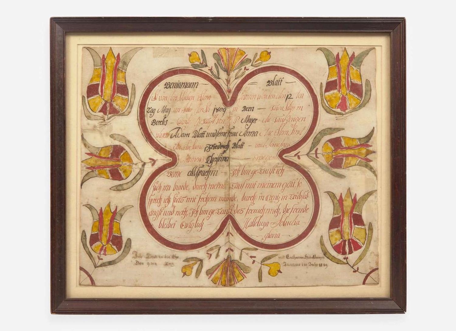 Johann Conrad Trevitts (active 1775-1825), Fraktur: Birth Record