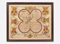 Johann Conrad Trevitts (active 1775-1825), Fraktur: Birth Record