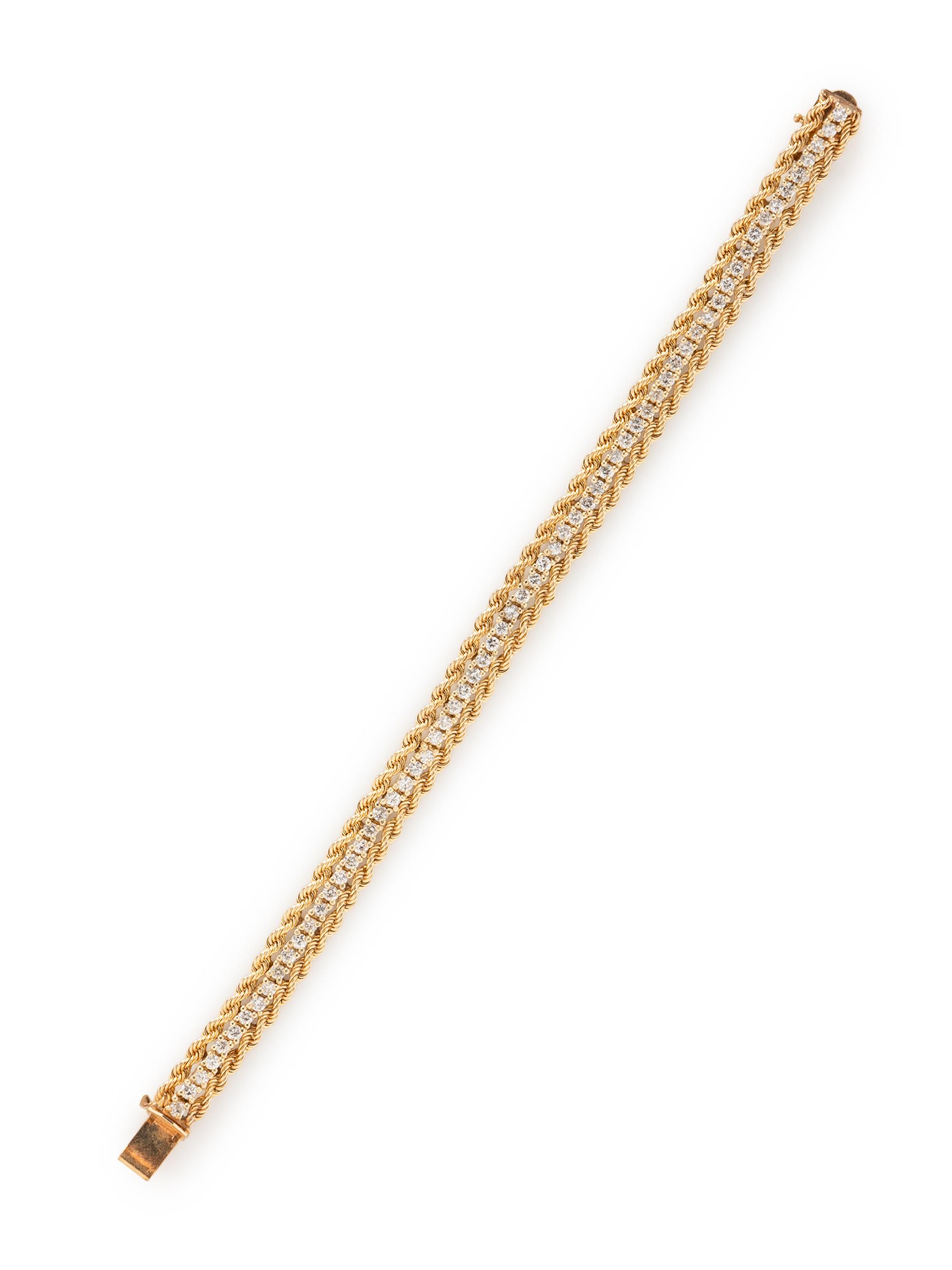 DIAMOND AND YELLOW GOLD BRACELET