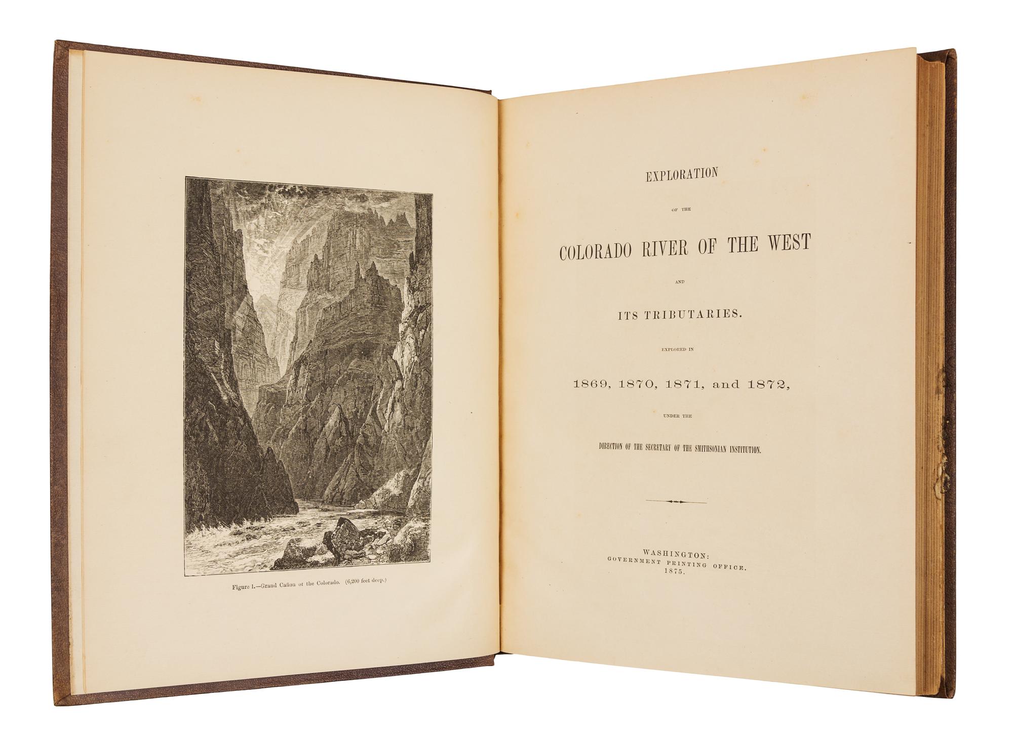 POWELL, John Wesley. Exploration of the Colorado River of the West and Its Tributaries. Washington, D. C., 1875. FIRST EDITON.