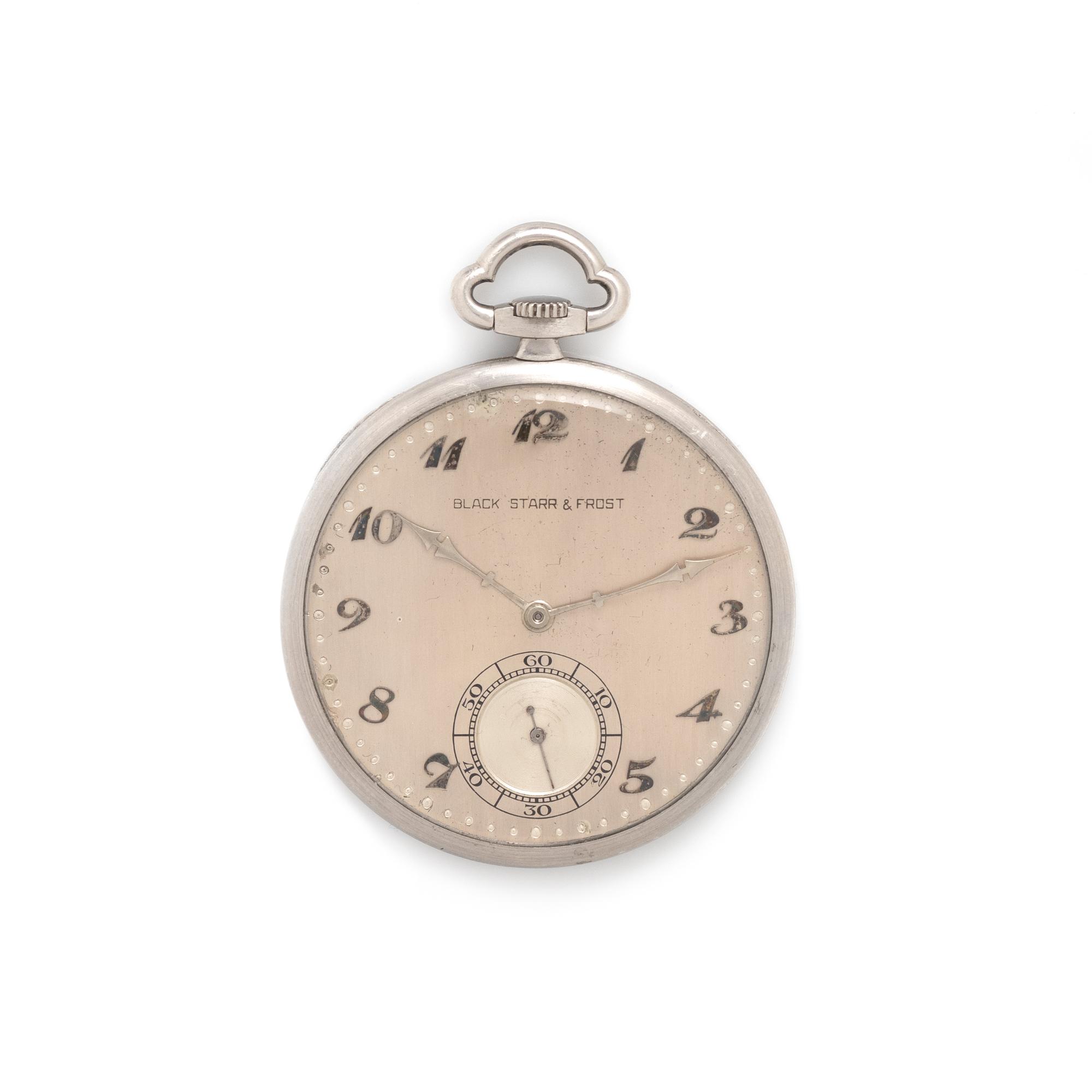BLACK STARR & FROST, PLATINUM POCKET WATCH