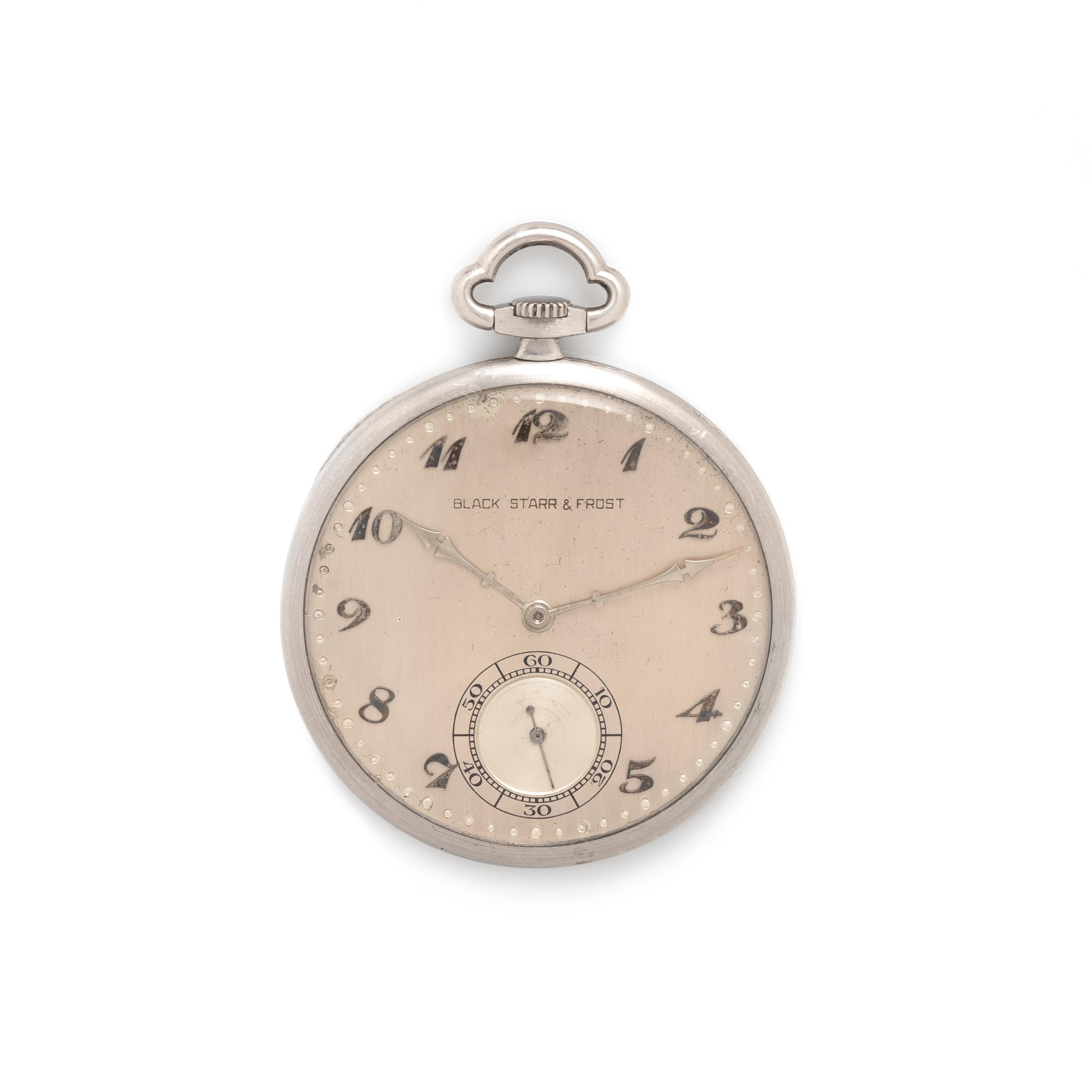 BLACK STARR & FROST, PLATINUM POCKET WATCH