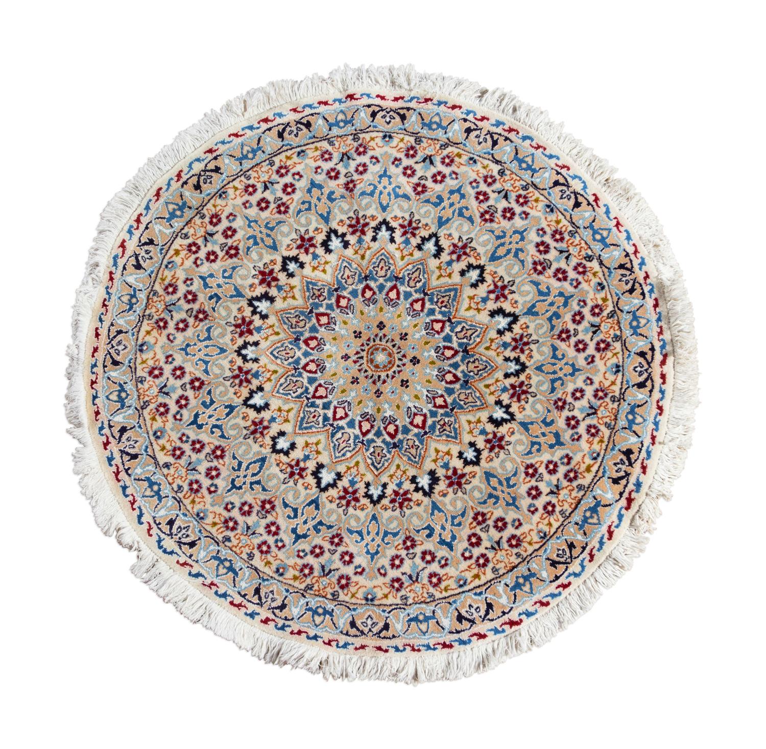 A Nain Wool and Silk Rug