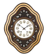 A French Ebonized Wall Clock Height 21 inches.