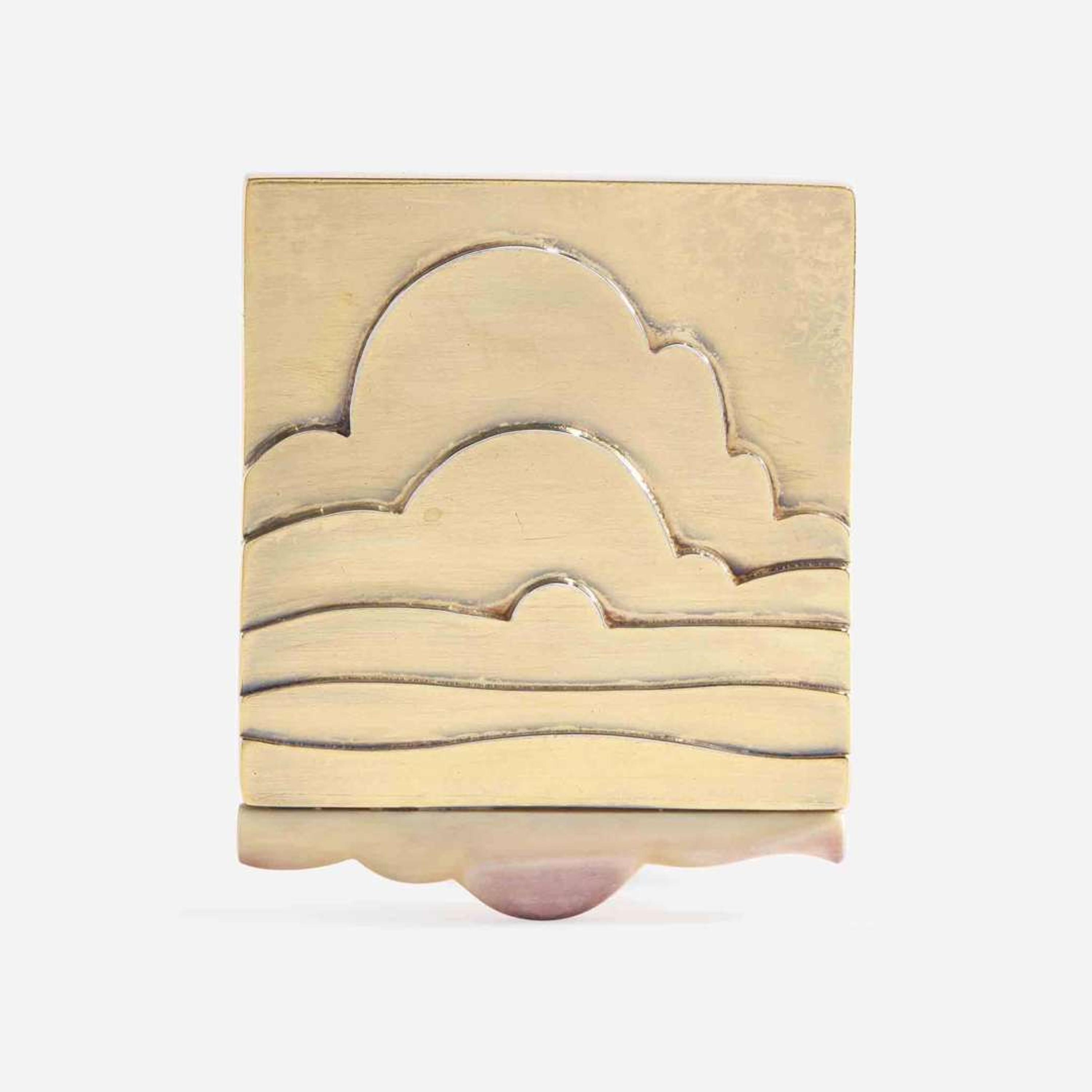 Olaf Skoogfors (American, 1930-1975) Vermeil Cloud Pendant Necklace and Brooch, USA, 1973