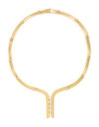 YELLOW GOLD AND DIAMOND COLLAR NECKLACE