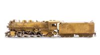 A United Scale Models Brass HO-Gauge 2-8-2 Locomotive and Tender