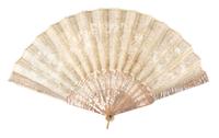 A Group of Three French Mother-of-Pearl and Lace Fans Length of first 10 inches. — 18TH/19TH CENTURY