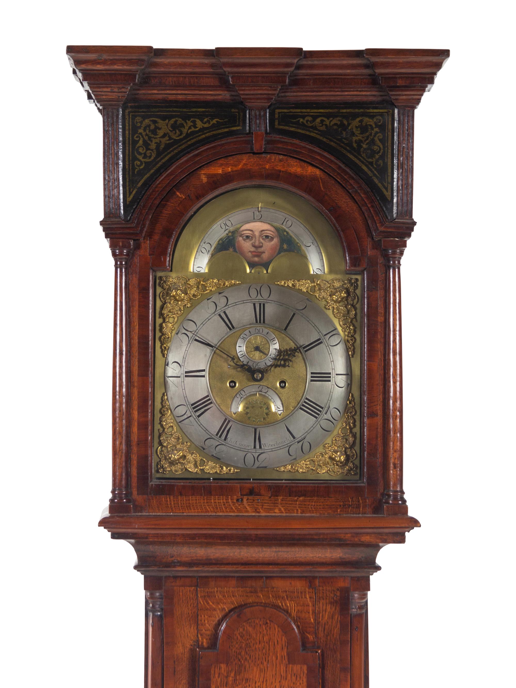 A George III Oak Tall Case Clock