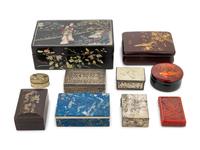 10 Chinese and Japanese Covered Boxes
