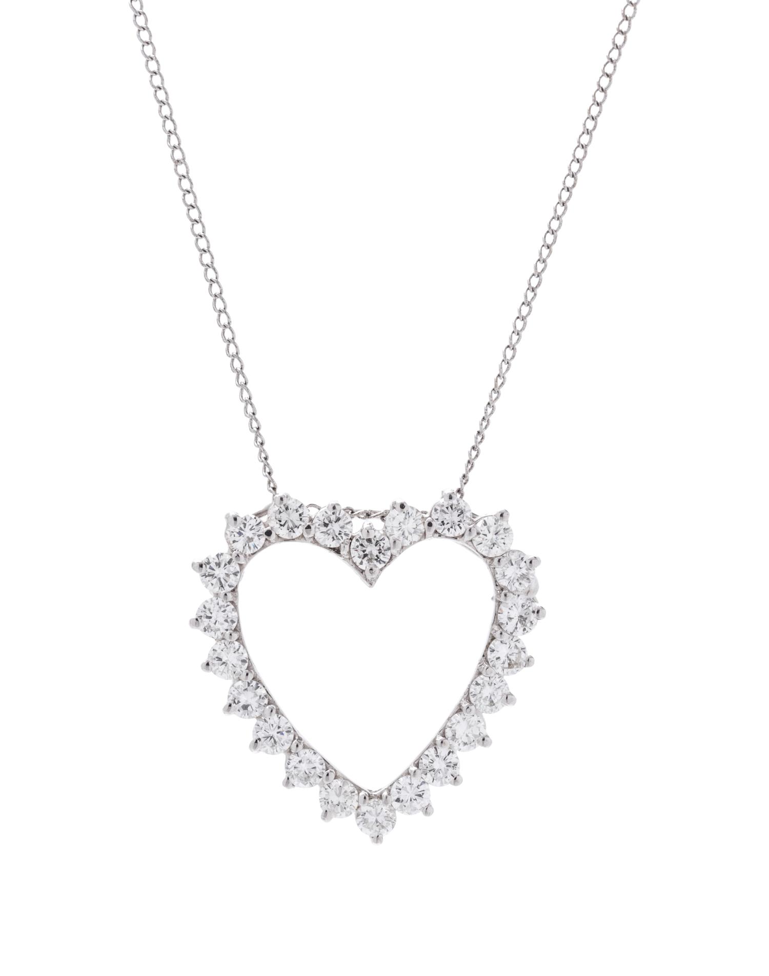 DIAMOND HEART PENDANT/BROOCH NECKLACE