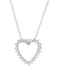 DIAMOND HEART PENDANT/BROOCH NECKLACE
