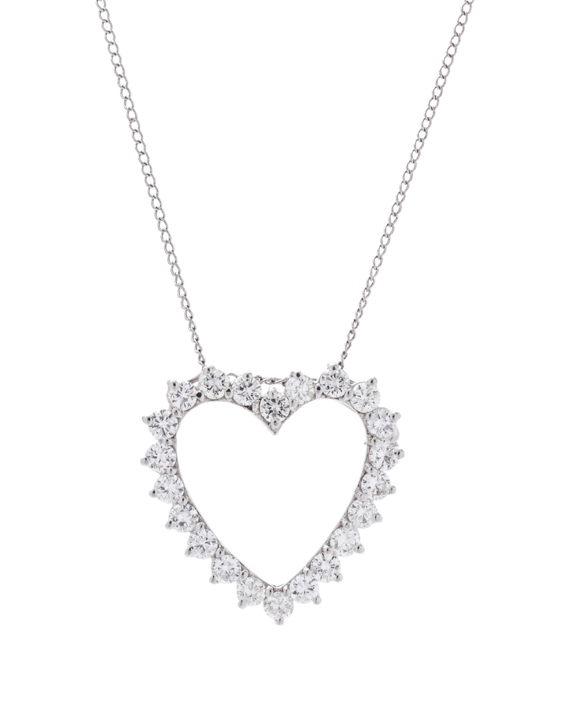 DIAMOND HEART PENDANT/BROOCH NECKLACE