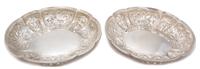 A Pair of Scottish Victorian Silver Bowls, Mackay & Chisholm, Edinburgh, 1842, worked with grotesque masks and palmettes at intervals a
