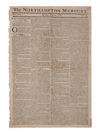 [REVOLUTIONARY WAR - BATTLE OF GUILFORD COURT HOUSE]. Northampton Mercury . Vol. LXII, No. 10. London