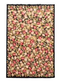 A Needlework Floral Design Rug — 20TH CENTURY