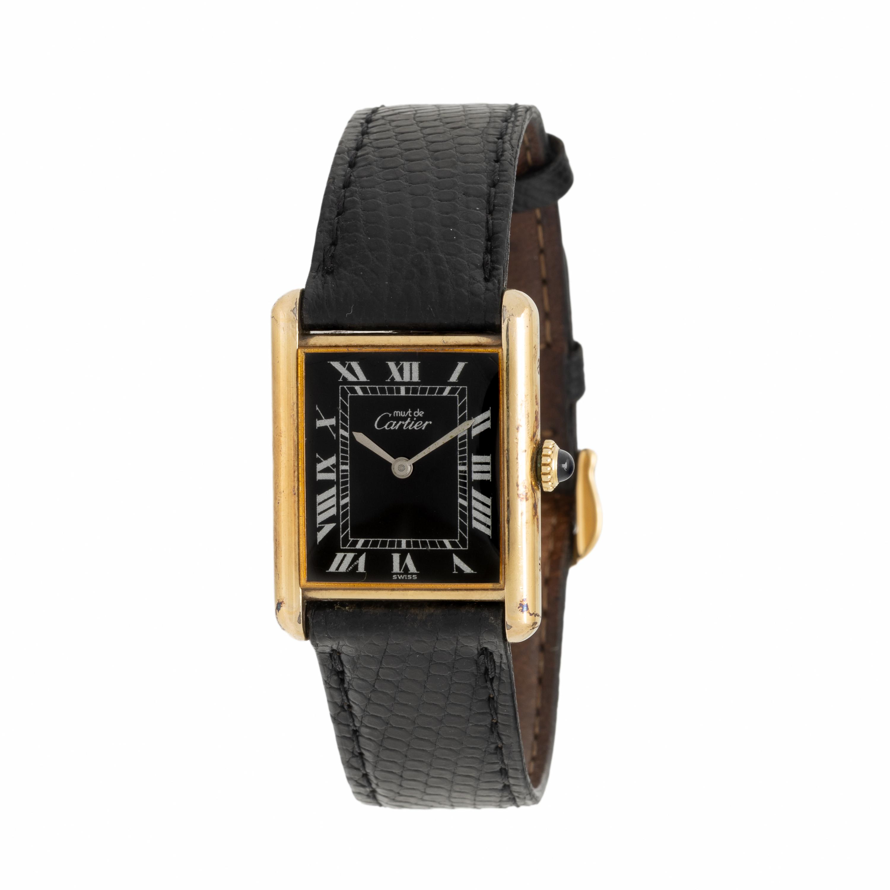 Cartier, Vermeil 'Must de Cartier' 'Tank' Watch